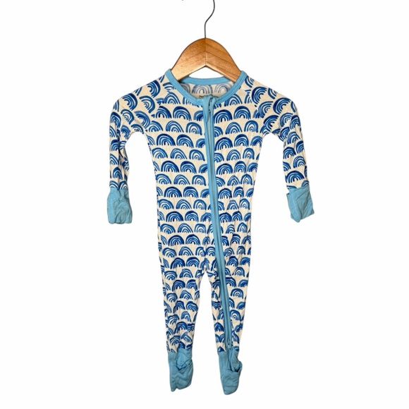 Little Sleepies Blue Rainbow Zippy - Picture 3 of 10